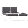 Graues Kunstlederbettgestell 140x200 cm von vidaXL, Betten und Lattenroste - Ref: Foro24-280838, Preis: 179,19 €, Rabatt: %