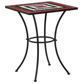 Terracotta and white ceramic mosaic bistro table 60 cm by vidaXL, Garden tables - Ref: Foro24-46708, Price: 105,68 €, Discoun...