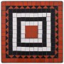 Mesa bistró de mosaico cerámica terracota y blanco 60 cm de vidaXL, Mesas de jardín - Ref: Foro24-46708, Precio: 105,61 €