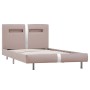 Bettgestell mit LED-Cappuccino-Kunstleder 90x200 cm von vidaXL, Betten und Lattenroste - Ref: Foro24-280861, Preis: 151,02 €,...