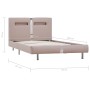 Bettgestell mit LED-Cappuccino-Kunstleder 90x200 cm von vidaXL, Betten und Lattenroste - Ref: Foro24-280861, Preis: 151,02 €,...