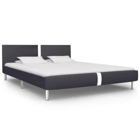 Black synthetic leather bed frame 140x200 cm by vidaXL, Beds and slatted bases - Ref: Foro24-280828, Price: 156,20 €, Discoun...
