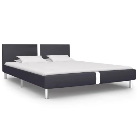Estructura de cama de cuero sintético negro 140x200 cm de vidaXL, Camas y somieres - Ref: Foro24-280828, Precio: 158,18 €, De...