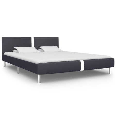Estructura de cama de cuero sintético negro 140x200 cm de vidaXL, Camas y somieres - Ref: Foro24-280828, Precio: 157,80 €, De...