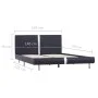 Estructura de cama de cuero sintético negro 140x200 cm de vidaXL, Camas y somieres - Ref: Foro24-280828, Precio: 158,18 €, De...