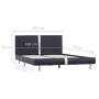 Estructura de cama de cuero sintético negro 140x200 cm de vidaXL, Camas y somieres - Ref: Foro24-280828, Precio: 157,80 €, De...