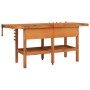 Banco de trabajo cajones y tornillos banco madera 192x62x83 cm