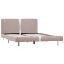 Estructura de cama de cuero sintético capuchino 140x200 cm de vidaXL, Camas y somieres - Ref: Foro24-280843, Precio: 181,35 €