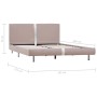 Bettgestell aus Cappuccino-Kunstleder, 140 x 200 cm von vidaXL, Betten und Lattenroste - Ref: Foro24-280843, Preis: 181,46 €,...