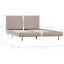 Bettgestell aus Cappuccino-Kunstleder, 140 x 200 cm von vidaXL, Betten und Lattenroste - Ref: Foro24-280843, Preis: 178,72 €,...