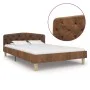 Brown artificial suede leather bed frame 120x200 cm by vidaXL, Beds and slatted bases - Ref: Foro24-284938, Price: 162,91 €, ...
