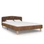 Brown artificial suede leather bed frame 120x200 cm by vidaXL, Beds and slatted bases - Ref: Foro24-284938, Price: 162,91 €, ...
