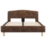 Brown artificial suede leather bed frame 120x200 cm by vidaXL, Beds and slatted bases - Ref: Foro24-284938, Price: 164,96 €, ...