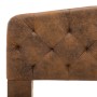 Brown artificial suede leather bed frame 120x200 cm by vidaXL, Beds and slatted bases - Ref: Foro24-284938, Price: 164,96 €, ...