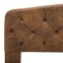 Brown artificial suede leather bed frame 120x200 cm by vidaXL, Beds and slatted bases - Ref: Foro24-284938, Price: 162,91 €, ...