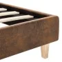 Brown artificial suede leather bed frame 120x200 cm by vidaXL, Beds and slatted bases - Ref: Foro24-284938, Price: 162,91 €, ...