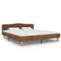 Brown artificial suede leather bed frame 180x200 cm by vidaXL, Beds and slatted bases - Ref: Foro24-284941, Price: 220,46 €, ...