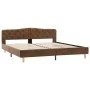 Brown artificial suede leather bed frame 180x200 cm by vidaXL, Beds and slatted bases - Ref: Foro24-284941, Price: 220,46 €, ...