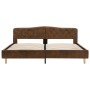 Brown artificial suede leather bed frame 180x200 cm by vidaXL, Beds and slatted bases - Ref: Foro24-284941, Price: 223,72 €, ...