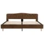 Brown artificial suede leather bed frame 180x200 cm by vidaXL, Beds and slatted bases - Ref: Foro24-284941, Price: 220,46 €, ...