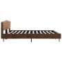 Brown artificial suede leather bed frame 180x200 cm by vidaXL, Beds and slatted bases - Ref: Foro24-284941, Price: 223,72 €, ...