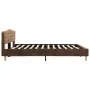 Brown artificial suede leather bed frame 180x200 cm by vidaXL, Beds and slatted bases - Ref: Foro24-284941, Price: 220,46 €, ...