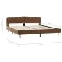 Brown artificial suede leather bed frame 180x200 cm by vidaXL, Beds and slatted bases - Ref: Foro24-284941, Price: 220,46 €, ...