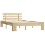 Solid pine wood bed frame 120x200 cm by vidaXL, Beds and slatted bases - Ref: Foro24-283162, Price: 159,30 €, Discount: %