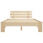 Solid pine wood bed frame 120x200 cm by vidaXL, Beds and slatted bases - Ref: Foro24-283162, Price: 161,83 €, Discount: %
