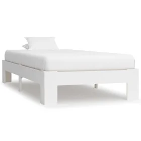 Solid white pine wood bed frame 90x200 cm by vidaXL, Beds and slatted bases - Ref: Foro24-283292, Price: 113,45 €, Discount: %