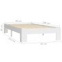 Estructura de cama madera maciza pino blanco 90x200 cm de vidaXL, Camas y somieres - Ref: Foro24-283292, Precio: 115,31 €, De...