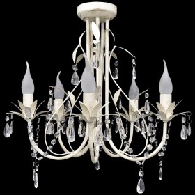 Elegant crystal chandelier pendant lamp 5 bulbs by vidaXL, chandeliers - Ref: Foro24-240687, Price: 86,02 €, Discount: %