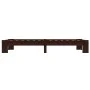 Dark brown solid pine wood bed frame 100x200 cm by vidaXL, Beds and slatted bases - Ref: Foro24-283299, Price: 74,05 €, Disco...