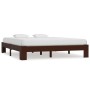 Estructura de cama madera maciza pino marrón oscuro 160x200 cm de vidaXL, Camas y somieres - Ref: Foro24-283302, Precio: 169,...