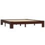 Dunkelbrauner Bettrahmen aus massivem Kiefernholz, 160 x 200 cm von vidaXL, Betten und Lattenroste - Ref: Foro24-283302, Prei...