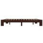 Estructura de cama madera maciza pino marrón oscuro 160x200 cm de vidaXL, Camas y somieres - Ref: Foro24-283302, Precio: 169,...
