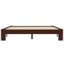 Estructura de cama madera maciza pino marrón oscuro 160x200 cm de vidaXL, Camas y somieres - Ref: Foro24-283302, Precio: 169,...