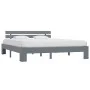 Solid gray pine wood bed frame 160x200 cm by vidaXL, Beds and slatted bases - Ref: Foro24-283170, Price: 119,81 €, Discount: %