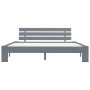 Estructura de cama de madera maciza de pino gris 160x200 cm de vidaXL, Camas y somieres - Ref: Foro24-283170, Precio: 120,84 ...