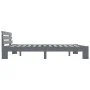Solid gray pine wood bed frame 160x200 cm by vidaXL, Beds and slatted bases - Ref: Foro24-283170, Price: 119,81 €, Discount: %