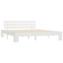 Estructura de cama de madera maciza de pino blanco 160x200 cm de vidaXL, Camas y somieres - Ref: Foro24-283158, Precio: 151,1...