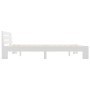 Estructura de cama de madera maciza de pino blanco 160x200 cm de vidaXL, Camas y somieres - Ref: Foro24-283158, Precio: 151,1...