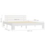 Estructura de cama de madera maciza de pino blanco 160x200 cm de vidaXL, Camas y somieres - Ref: Foro24-283158, Precio: 151,1...