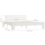 Estructura de cama de madera maciza de pino blanco 160x200 cm de vidaXL, Camas y somieres - Ref: Foro24-283158, Precio: 149,4...