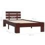 Estructura de cama madera maciza pino marrón oscuro 100x200 cm de vidaXL, Camas y somieres - Ref: Foro24-283173, Precio: 85,2...