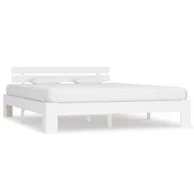 Solid white pine wood bed frame 180x200 cm by vidaXL, Beds and slatted bases - Ref: Foro24-283159, Price: 122,92 €, Discount: %