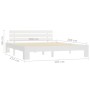 Estructura de cama de madera maciza de pino blanco 180x200 cm de vidaXL, Camas y somieres - Ref: Foro24-283159, Precio: 124,1...