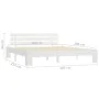 Solid white pine wood bed frame 180x200 cm by vidaXL, Beds and slatted bases - Ref: Foro24-283159, Price: 122,91 €, Discount: %