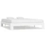 Estructura de cama de madera maciza de pino blanco 160x200 cm de vidaXL, Camas y somieres - Ref: Foro24-283296, Precio: 171,5...