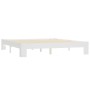 Estructura de cama de madera maciza de pino blanco 160x200 cm de vidaXL, Camas y somieres - Ref: Foro24-283296, Precio: 181,3...